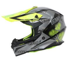 XRC Helma na motokros grey/yellow fluo vel. XL