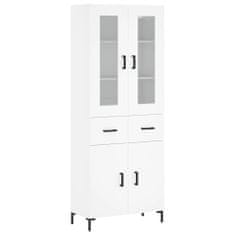 Vidaxl Skříň highboard bílá 69,5 x 34 x 180 cm kompozitní dřevo