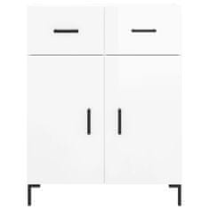 Vidaxl Skříň highboard lesklá bílá 69,5 x 34 x 180 cm kompozitní dřevo