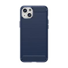 IZMAEL Pouzdro Carbon Bush TPU pre Apple iPhone 15 Plus - Tmavě Modrá KP27707