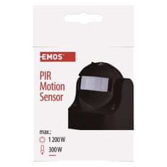 Emos PIR senzor (pohybové čidlo) IP44 1200W, černý