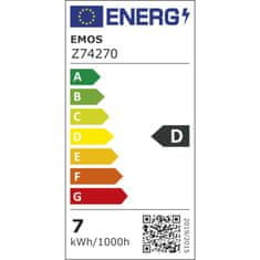 Emos LED žárovka Filament A60 / E27 / 7 W (75 W) / 1 060 lm / teplá bílá