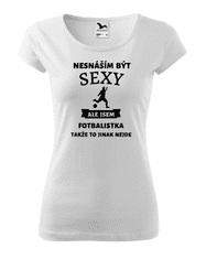 Fenomeno Dámské tričko Sexy fotbalistka - bílé Velikost: XS