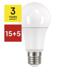 Emos 15 + 5 zdarma – LED žárovka Classic A60 / E27 / 14 W (100 W) / 1 521 lm / teplá bílá