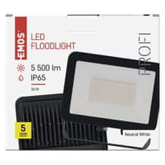 Emos LED reflektor INOVO 50 W, šedý, neutrální bílá