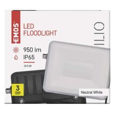 Emos LED reflektor ILIO 10,5 W, černý, neutrální bílá