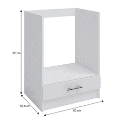 KONDELA Dolní skříňka, bílá, FABIANA S - 60 KU