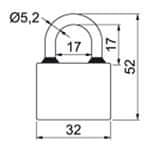 Richter Visací zámek RV.OVAL32