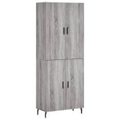 Vidaxl Skříň highboard šedá sonoma 69,5 x 34 x 180 cm kompozitní dřevo