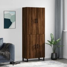 Vidaxl Skříň highboard hnědý dub 69,5 x 34 x 180 cm kompozitní dřevo