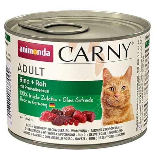 Animonda Carny cat konz. - hovězí, srnčí, brusinky 200 g