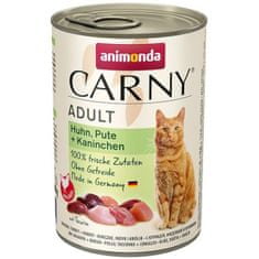 Animonda Carny cat konz. - kuře, krůta + králík 400 g