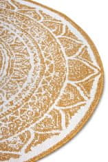 NORTHRUGS Kusový koberec Twin Supreme 105799 Ochre kruh – na ven i na doma 200x200 (průměr) kruh