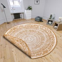 NORTHRUGS Kusový koberec Twin Supreme 105799 Ochre kruh – na ven i na doma 200x200 (průměr) kruh