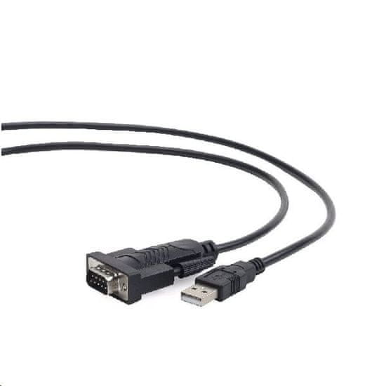 CABLEXPERT GEMBIRD Kabel adapter USB-serial 1,5m 9 pin (com), černý