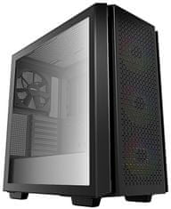 DEEPCOOL skříň CG560 / ATX / 3x120mm fan / 140mm ARGB fan / 2x USB 3.0 / mesh panel