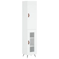 Greatstore Skříň highboard bílá 34,5 x 34 x 180 cm kompozitní dřevo