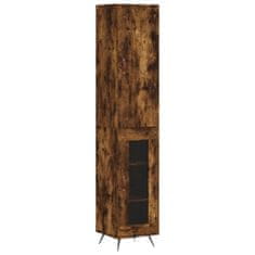 Vidaxl Skříň highboard kouřový dub 34,5 x 34 x 180 cm kompozitní dřevo