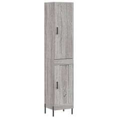 Greatstore Skříň highboard šedá sonoma 34,5 x 34 x 180 cm kompozitní dřevo