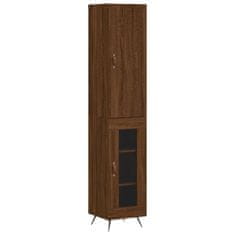 Vidaxl Skříň highboard hnědý dub 34,5 x 34 x 180 cm kompozitní dřevo