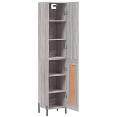 Greatstore Skříň highboard šedá sonoma 34,5 x 34 x 180 cm kompozitní dřevo