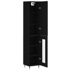 Greatstore Skříň highboard černá 34,5 x 34 x 180 cm kompozitní dřevo