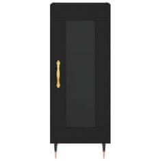 Greatstore Skříň highboard černá 34,5 x 34 x 180 cm kompozitní dřevo