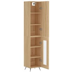 Vidaxl Skříň highboard dub sonoma 34,5 x 34 x 180 cm kompozitní dřevo