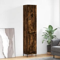 Greatstore Skříň highboard kouřový dub 34,5 x 34 x 180 cm kompozitní dřevo