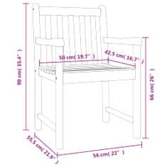 Vidaxl Zahradní židle 8 ks 56 x 55,5 x 90 cm masivní akáciové dřevo