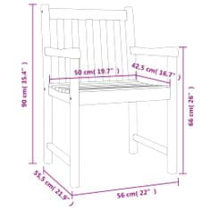 Vidaxl Zahradní židle 6 ks 56 x 55,5 x 90 cm masivní akáciové dřevo