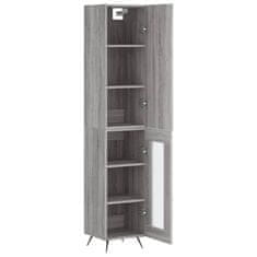 Greatstore Skříň highboard šedá sonoma 34,5 x 34 x 180 cm kompozitní dřevo