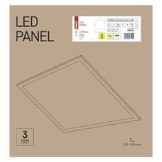 Emos LED panel MAXXO 60 x 60 cm, 40 W, 4090 lm, teplá bílá, UGR