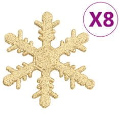 Vidaxl 111dílná sada vánočních ozdob zlatá polystyren