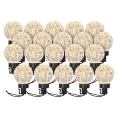 Emos LED světelný řetěz – 20x párty žárovky, 7,6 m, venkovní i vnitřní, teplá bílá