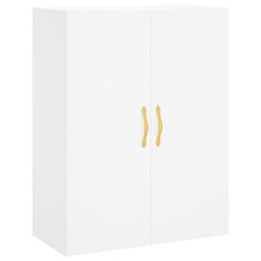 Greatstore Skříň highboard bílá 69,5 x 34 x 180 cm kompozitní dřevo