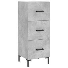 Greatstore Skříň highboard betonově šedá 34,5x34x180 cm kompozitní dřevo