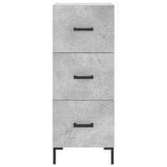 Greatstore Skříň highboard betonově šedá 34,5x34x180 cm kompozitní dřevo