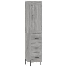 Vidaxl Skříň highboard šedá sonoma 34,5 x 34 x 180 cm kompozitní dřevo