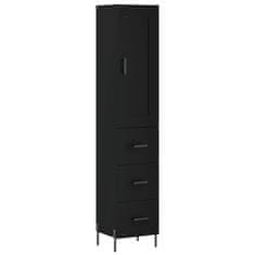 Vidaxl Skříň highboard černá 34,5 x 34 x 180 cm kompozitní dřevo