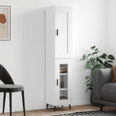 Greatstore Skříň highboard bílá 34,5 x 34 x 180 cm kompozitní dřevo