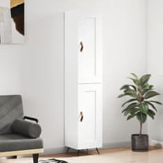 Greatstore Skříň highboard bílá 34,5 x 34 x 180 cm kompozitní dřevo