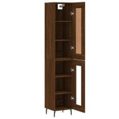 Greatstore Skříň highboard hnědý dub 34,5 x 34 x 180 cm kompozitní dřevo