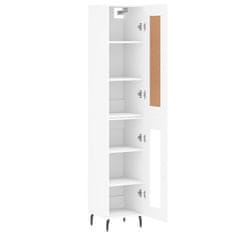 Greatstore Skříň highboard bílá 34,5 x 34 x 180 cm kompozitní dřevo