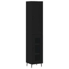 Vidaxl Skříň highboard černá 34,5 x 34 x 180 cm kompozitní dřevo