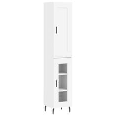 Greatstore Skříň highboard bílá 34,5 x 34 x 180 cm kompozitní dřevo