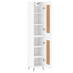 Greatstore Skříň highboard bílá 34,5 x 34 x 180 cm kompozitní dřevo