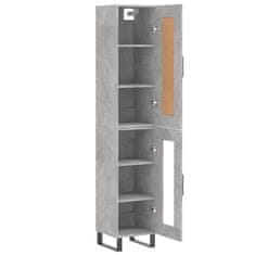 Greatstore Skříň highboard betonově šedá 34,5x34x180 cm kompozitní dřevo