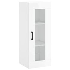 Vidaxl Skříň highboard bílá s vysokým leskem 34,5x34x180 cm kompozit