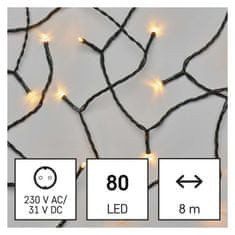 Emos LED vánoční řetěz, 8 m, venkovní i vnitřní, vintage, časovač